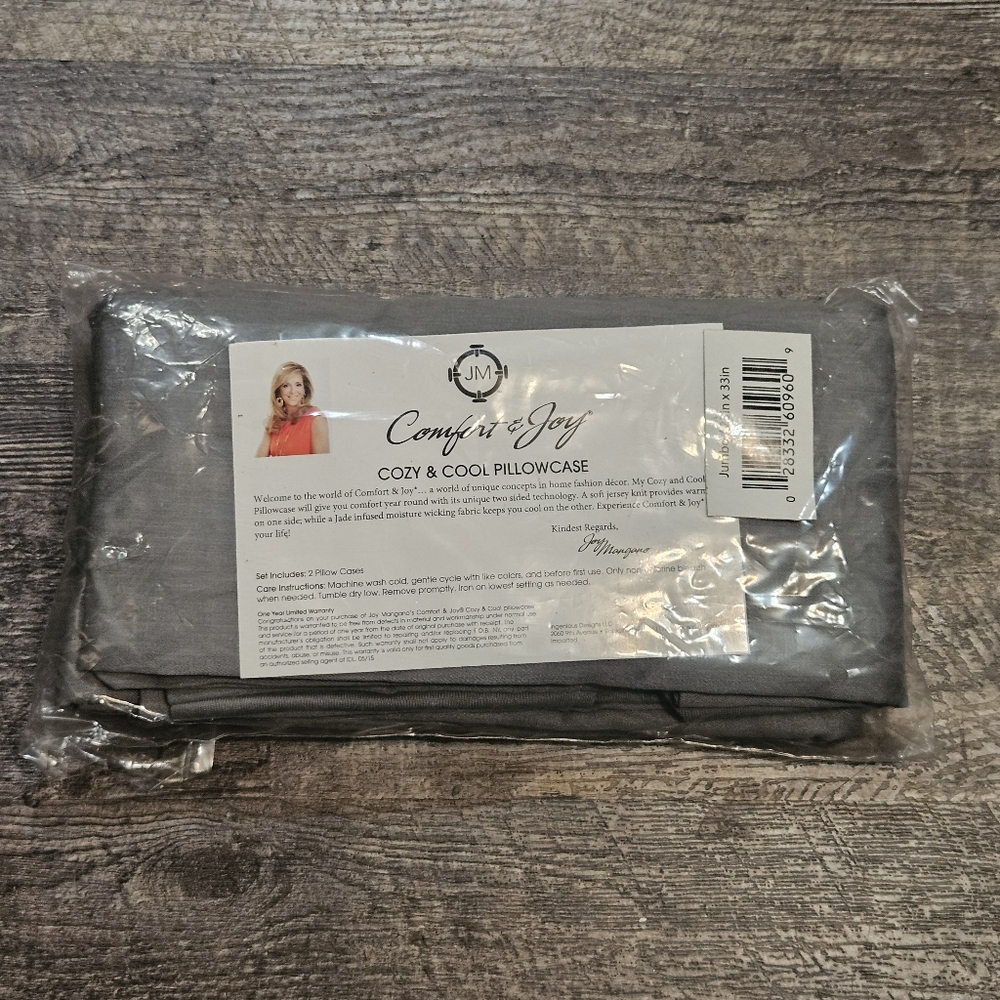 Joy Mangano Comfort & Joy Jumbo Pillowcases with Dual Side Technology 23"×33"